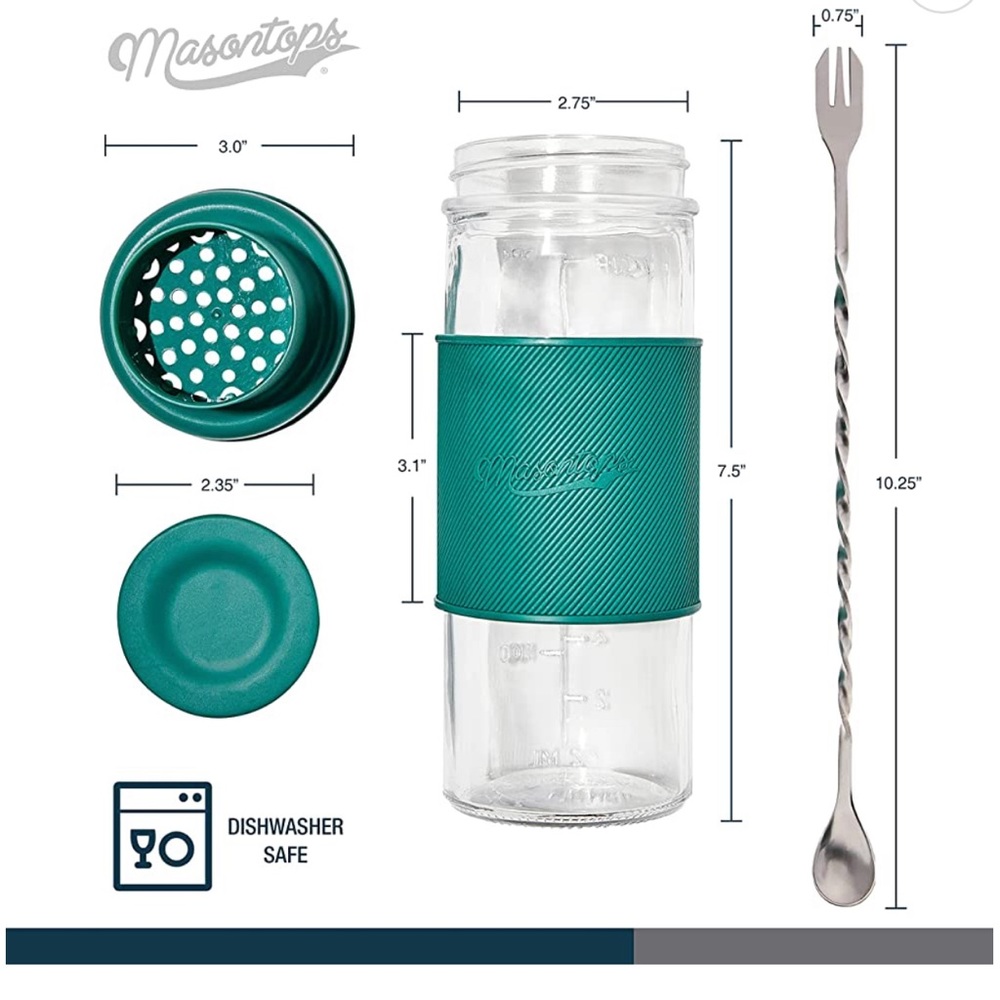 Glass cocktail mixer